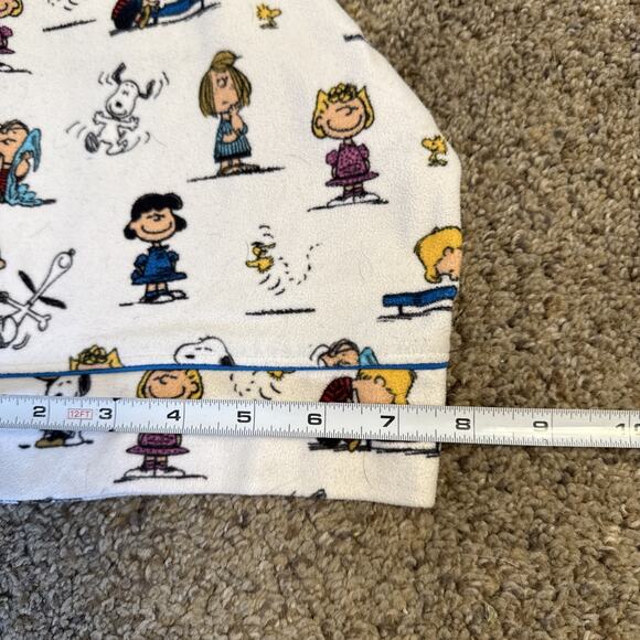Peanuts Snoopy‎ Charlie Brown Kids Pajama Set Pants Shirt Fleece Cartoon S / M - Picture 2 of 13